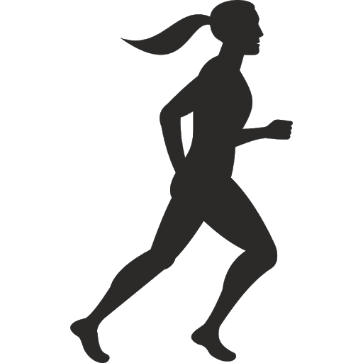 Vector Running Female Athlete Png Clipart (black)