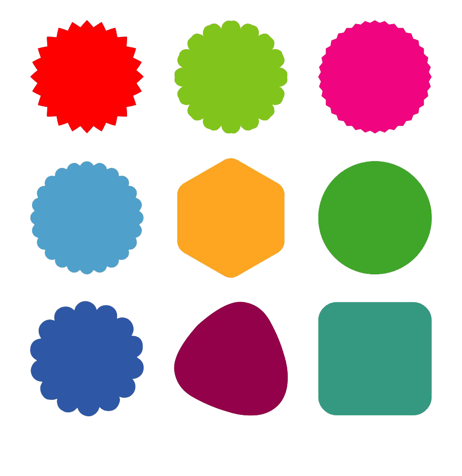 Vector Shape Png Free Download (teal, orange, white, purple, green)