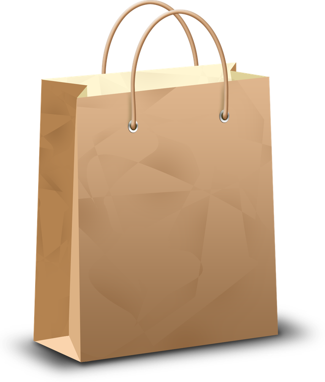 Vector Shopping Bag Transparent Png (black, gray, chocolate, salmon)