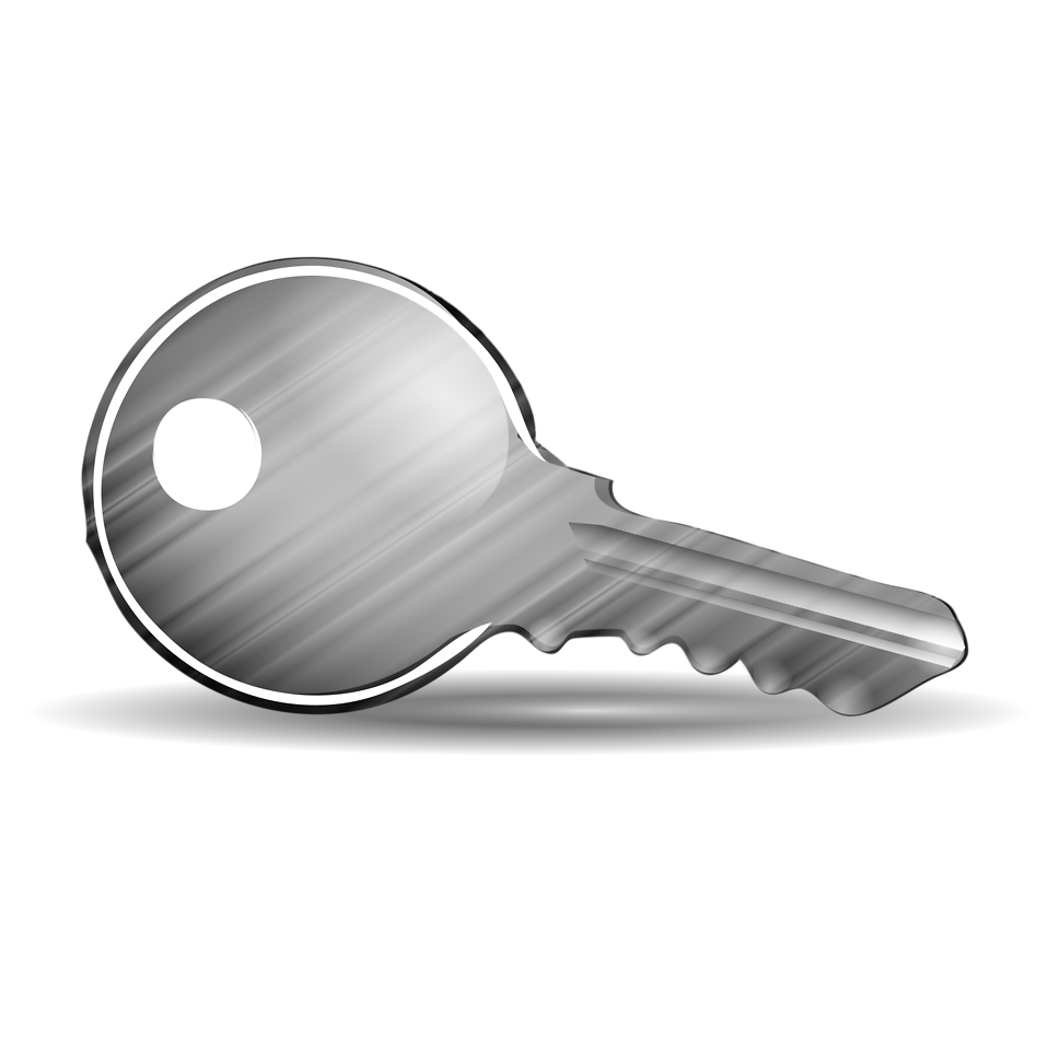 Vector Silver Key Png Image (black, silver, gray)