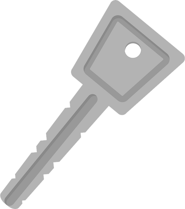 Vector Silver Key Png Transparent Image (gray, silver)