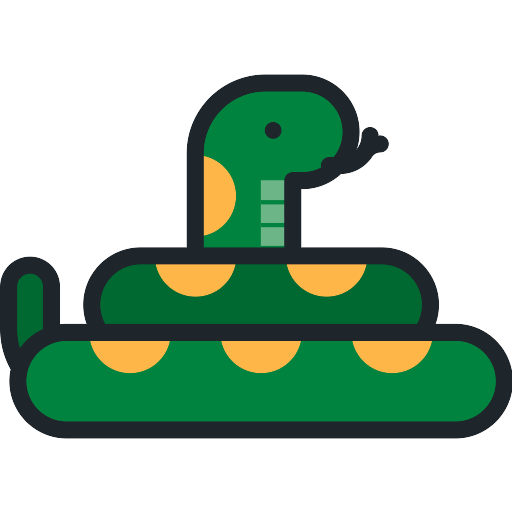 Vector Snake Transparent Png (black, salmon, green)