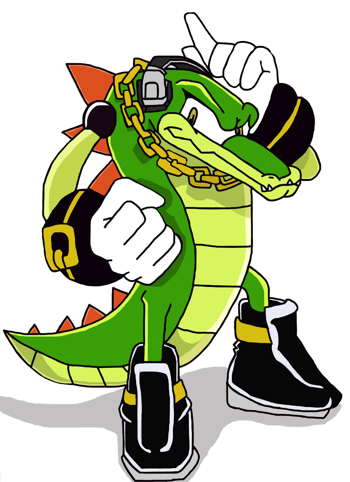 Vector The Crocodile Png Photo (yellow, black, green, white, silver)