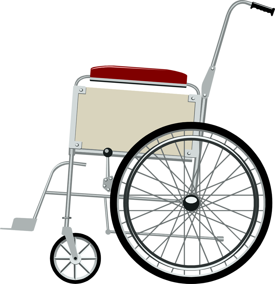 Vector Wheelchair Png Transparent Image (maroon, black, silver)