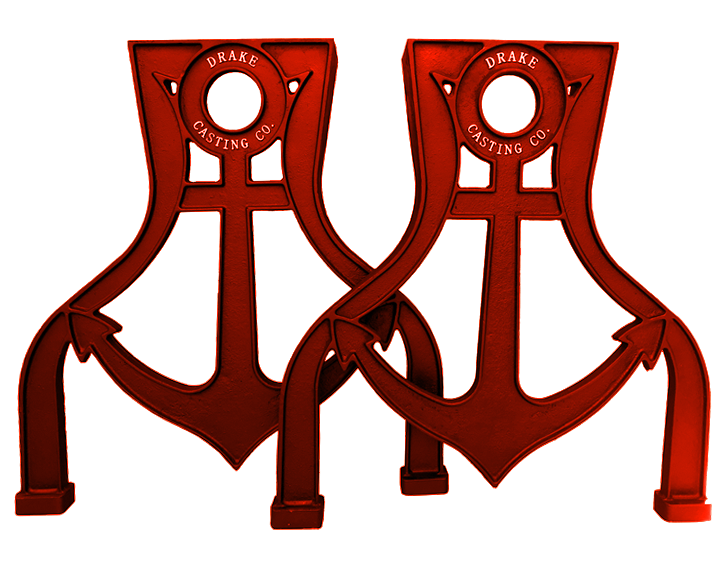 Red Anchor Transparent Background (red, white, pink, salmon)