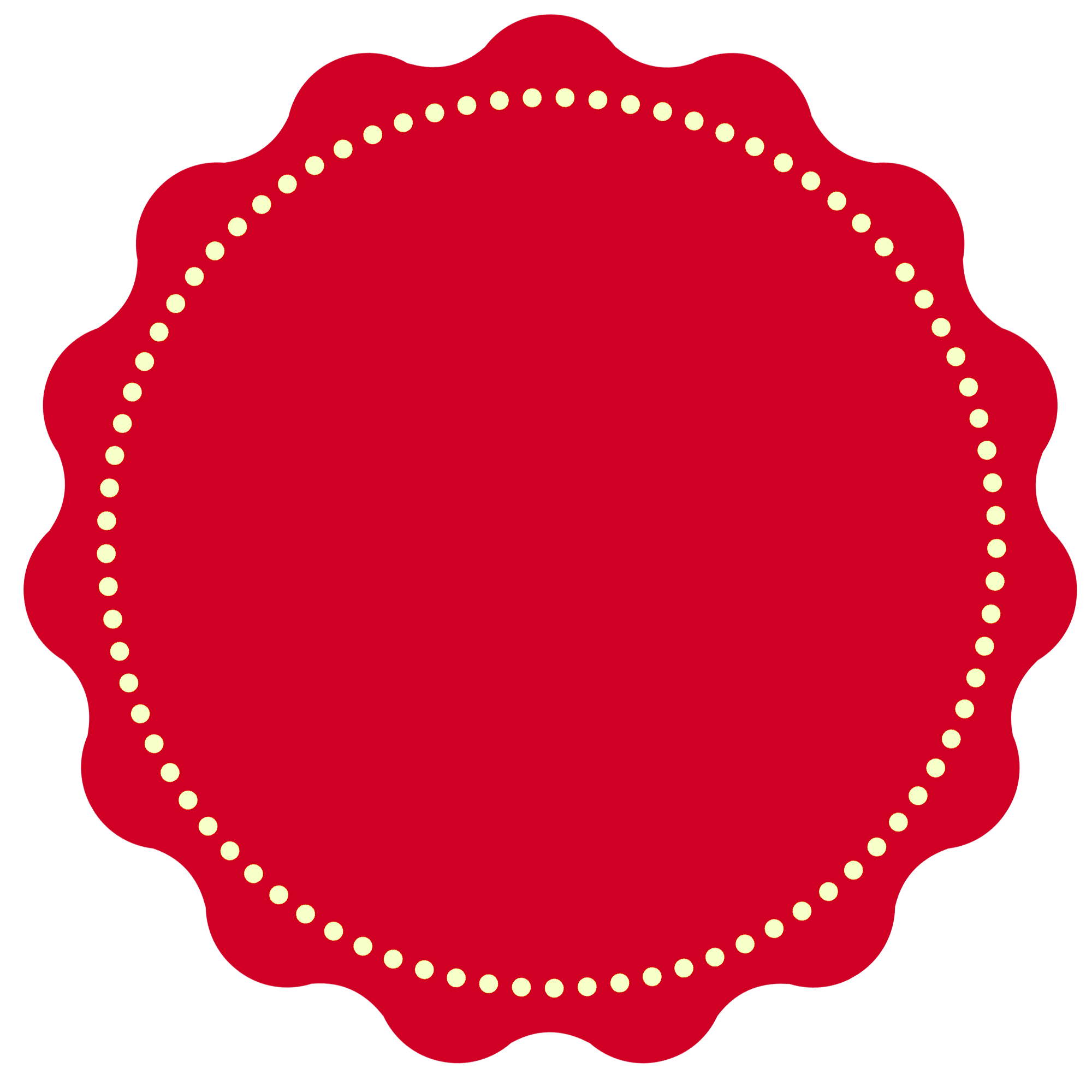 Red Badge Transparent Png (red, white, beige)