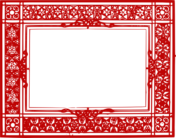 Red Border Frame Png Transparent Picture (salmon, maroon, white)