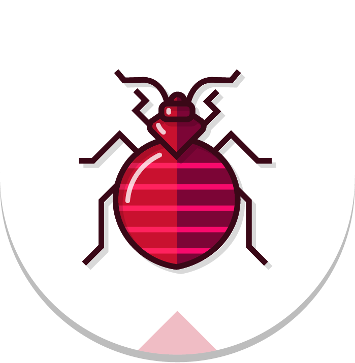 Bed Bugs Png Image (white, black, pink, maroon, red)