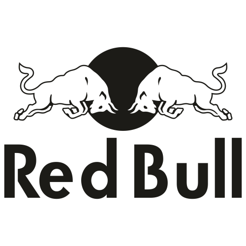 Red Bull Logo Png Image (black, gray, white, silver)