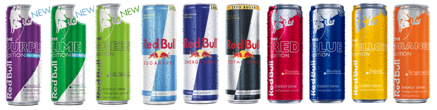 Red Bull Png Clipart (orange, black)