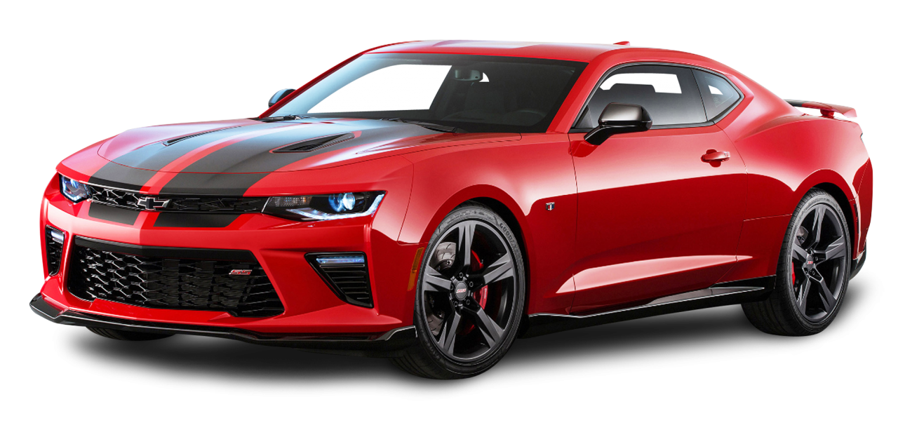 Red Camaro Png Image (black, maroon, white)