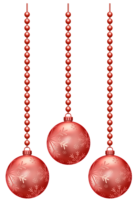 Red Christmas Bauble Transparent Images Png (black)