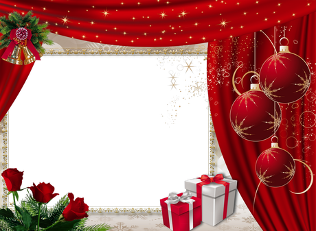 Red Christmas Frame Transparent Images Png (black, maroon)