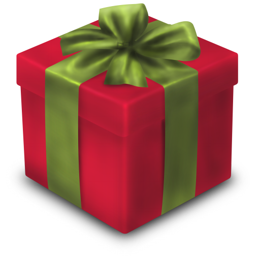 Red Christmas Gift Png Picture (black, maroon, chocolate)