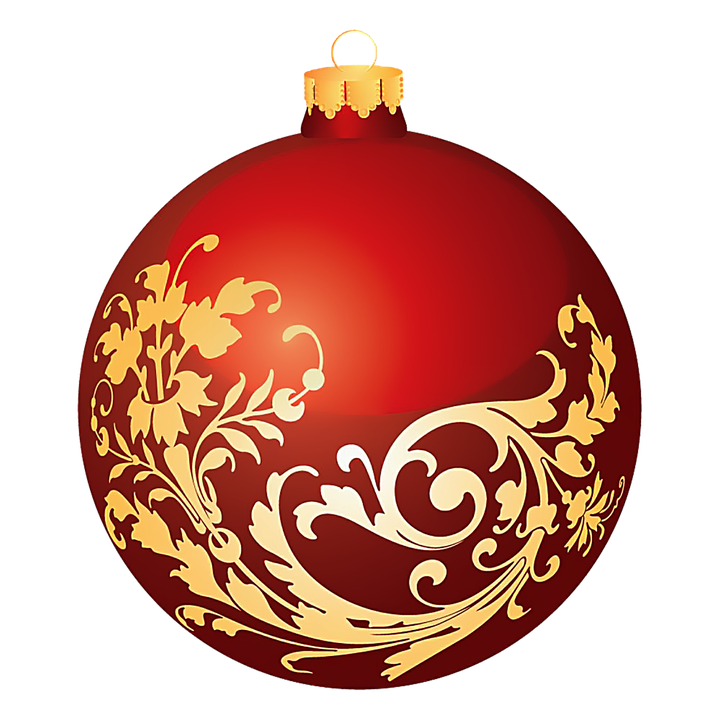 Red Christmas Ornaments Download Png Image (red, black, maroon)