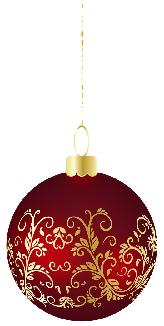 Red Christmas Ornaments Png Background Image (black, maroon)