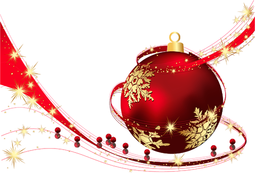 Red Christmas Ornaments Png File (black, maroon, red)