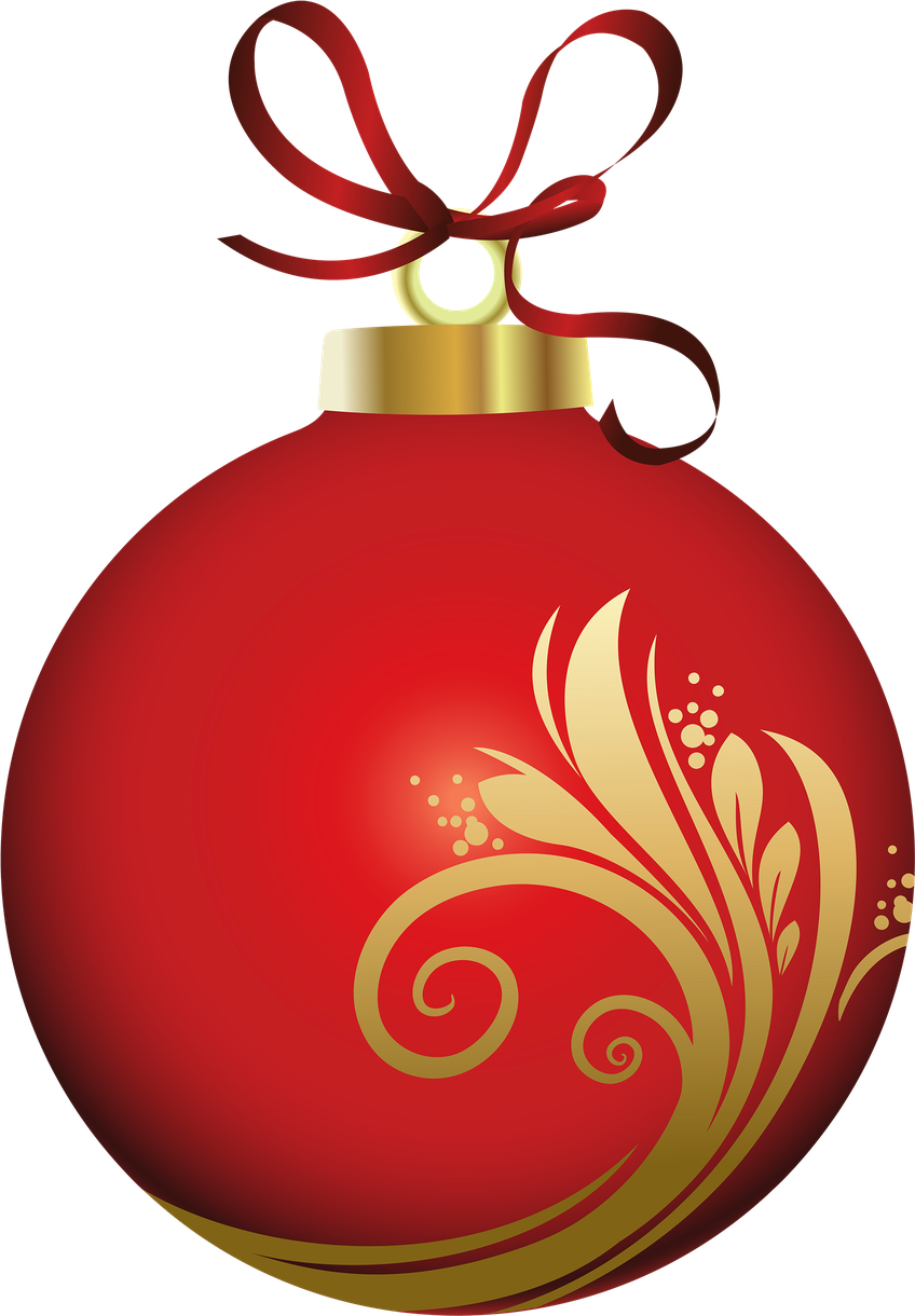 Red Christmas Ornaments Png Free Download (chocolate, red, black)