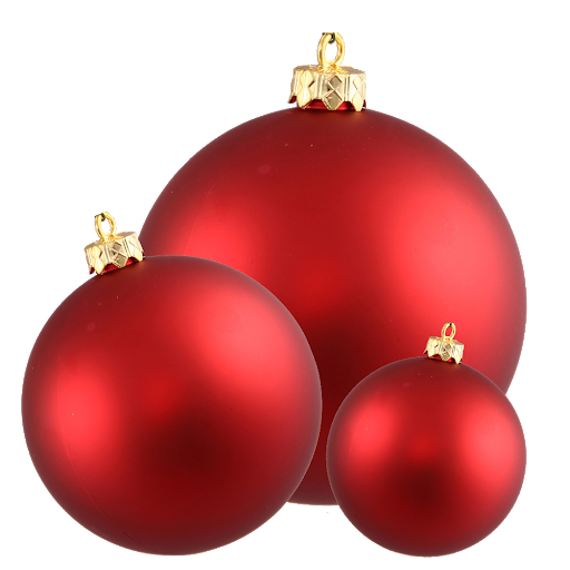 Red Christmas Ornaments Png Image (salmon, black, maroon)