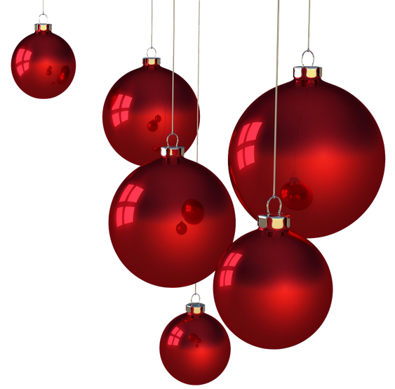 Red Christmas Ornaments Png Picture (black, maroon)