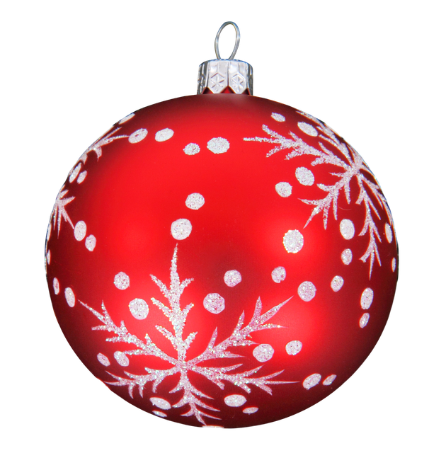 Red Christmas Ornaments Png Transparent Picture (red, black)