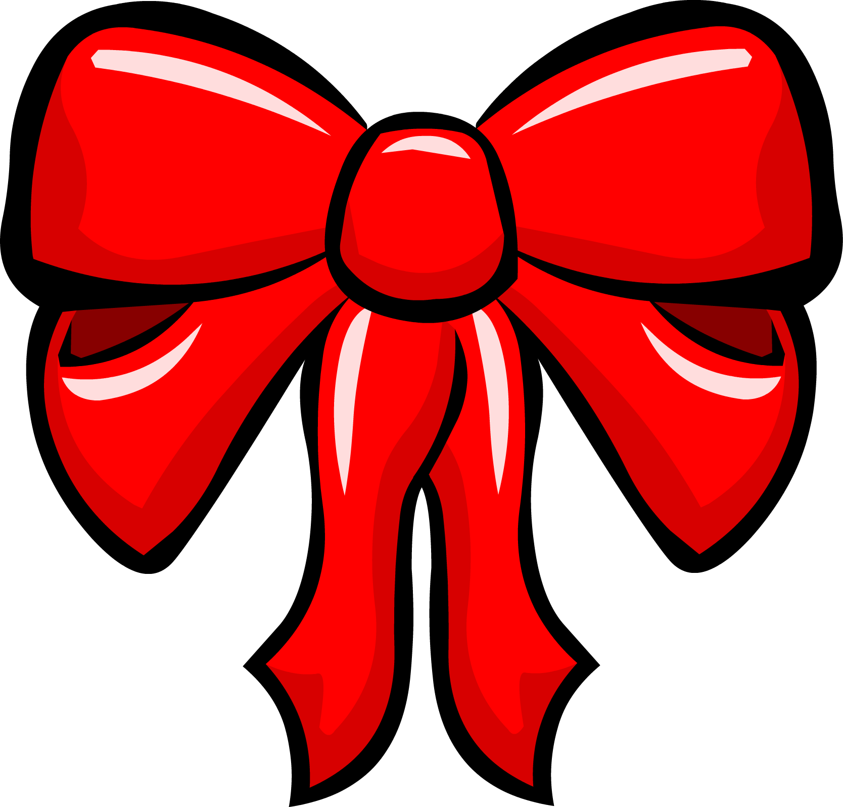 Red Christmas Ribbon Png Clipart (black, red)