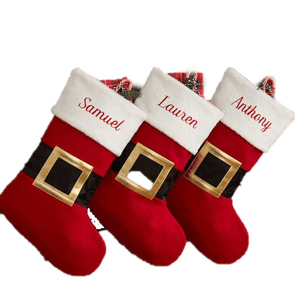 Red Christmas Stockings Png File (black, white, maroon, beige)