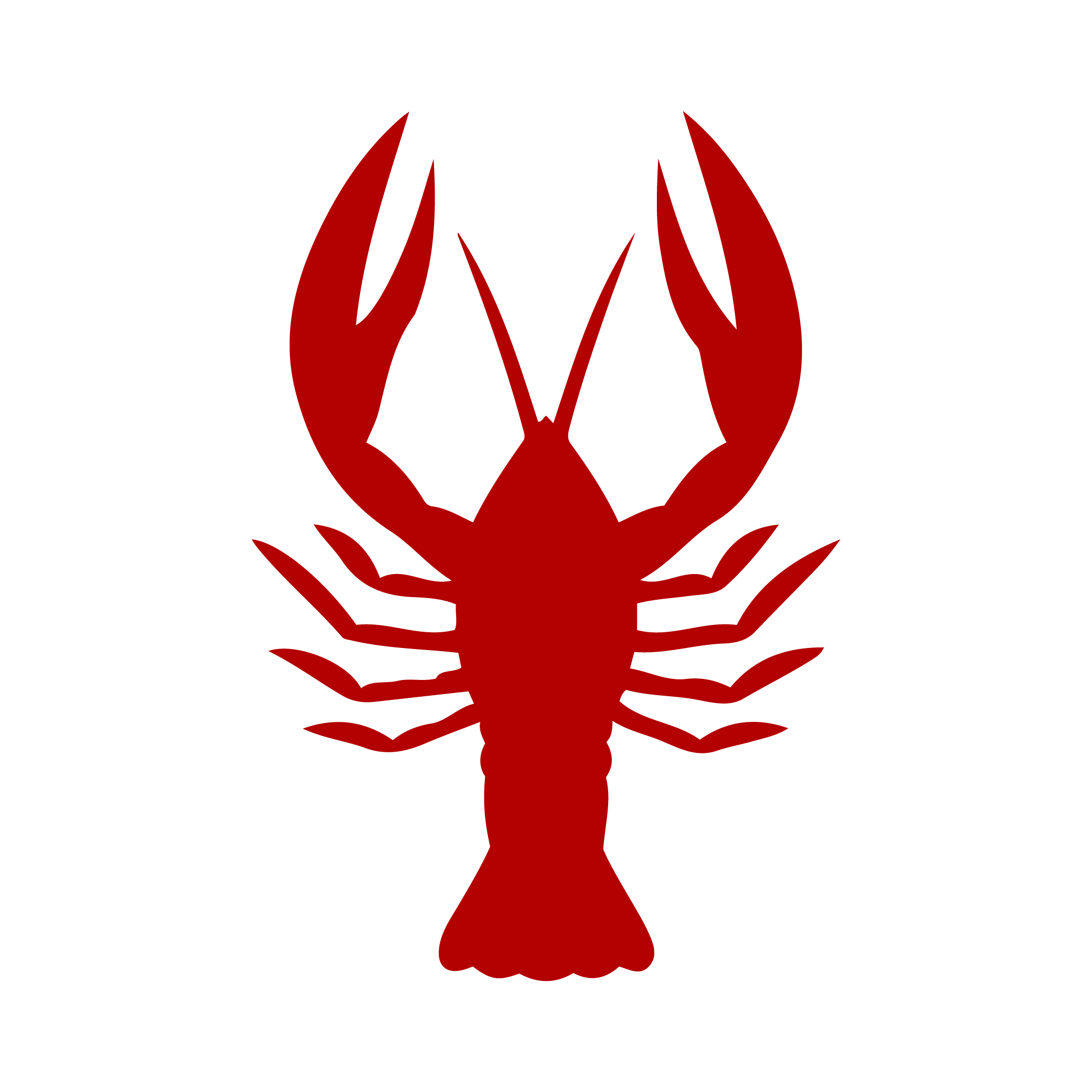 Red Crawfish Png Image (white, maroon)