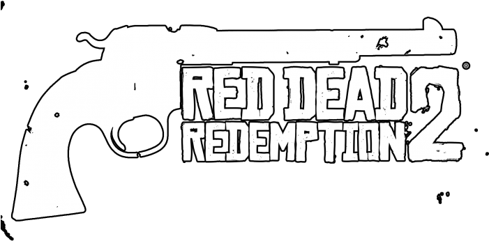 Red Dead Redemption Ii Logo Png Isolated Image (lavender, black, white)