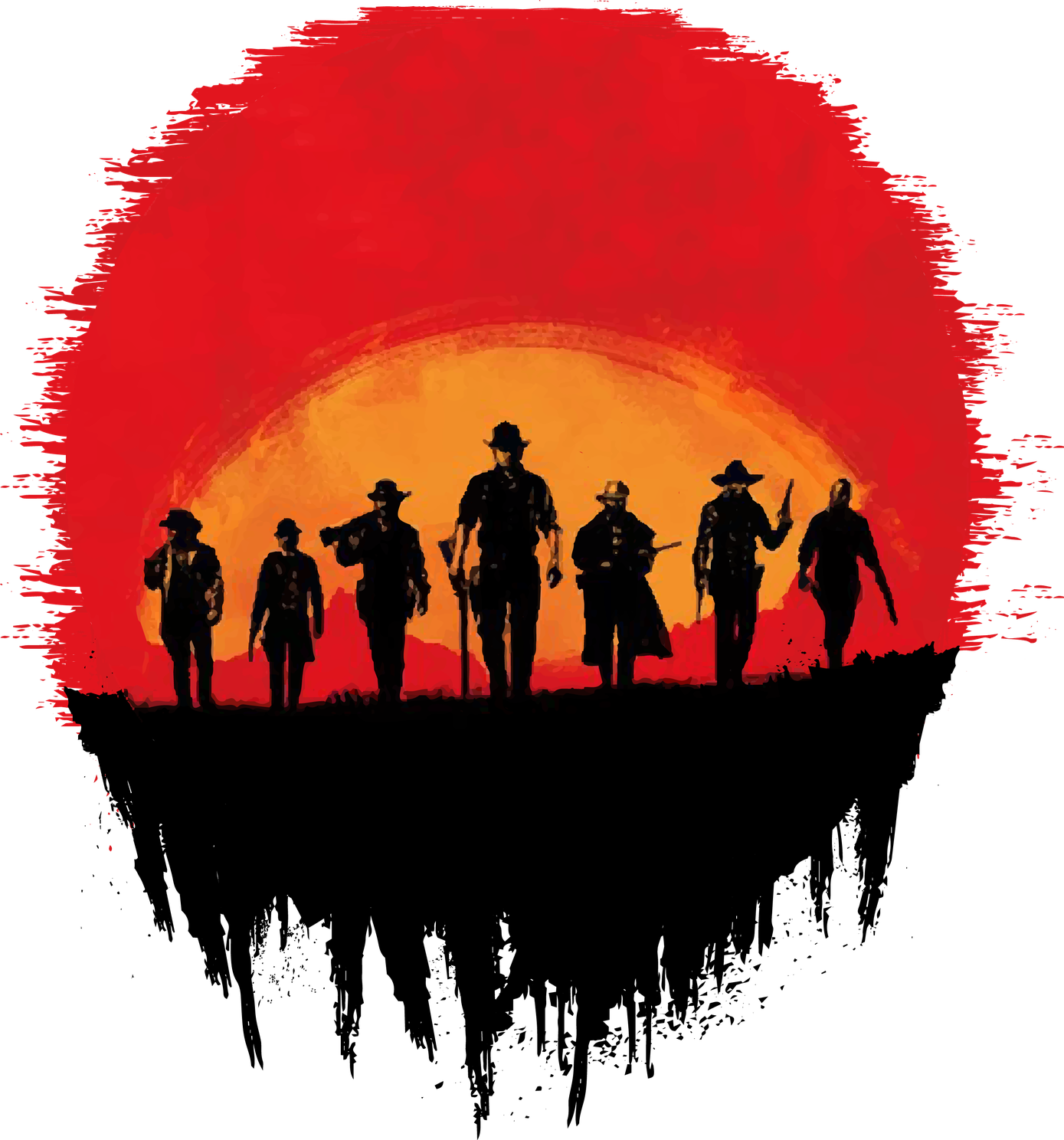 Red Dead Redemption Ii Png Isolated Image (red, black)