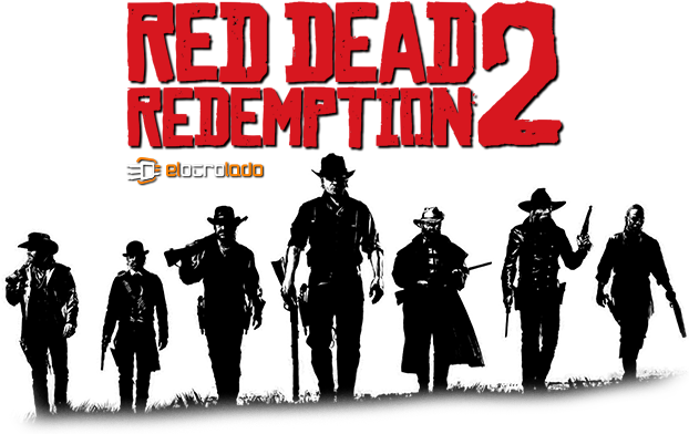 Red Dead Redemption Logo Png File (maroon, red, black, white)