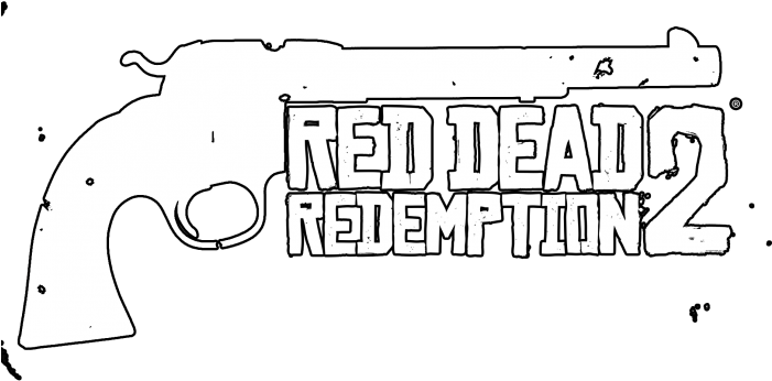 Red Dead Redemption Logo Transparent Isolated Png (lavender, black, white)