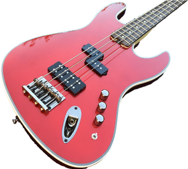 Red Electric Guitar Png Hd (salmon, black)