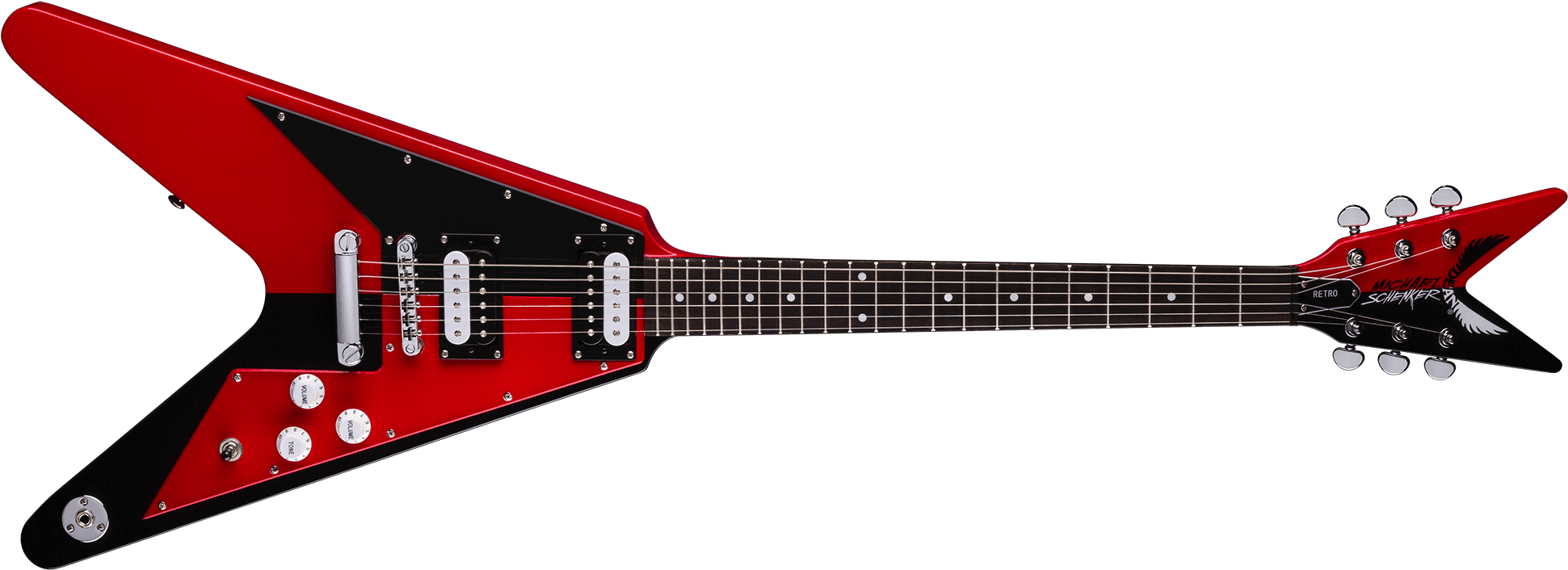 Red Electric Guitar Png Image (maroon, black)