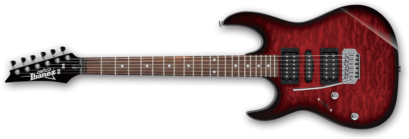 Red Electric Guitar Png Pic (black)