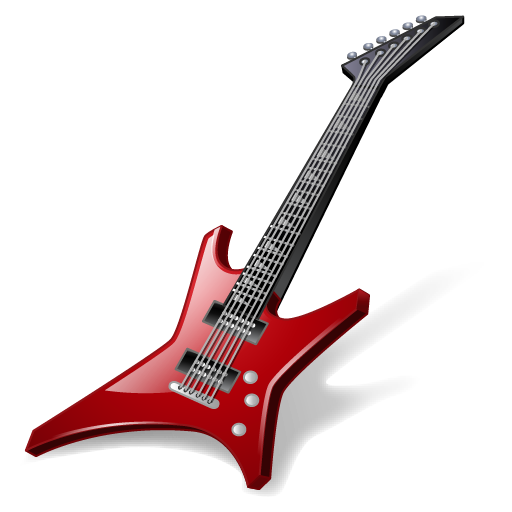 Red Electric Guitar Png Transparent Image (maroon, black)