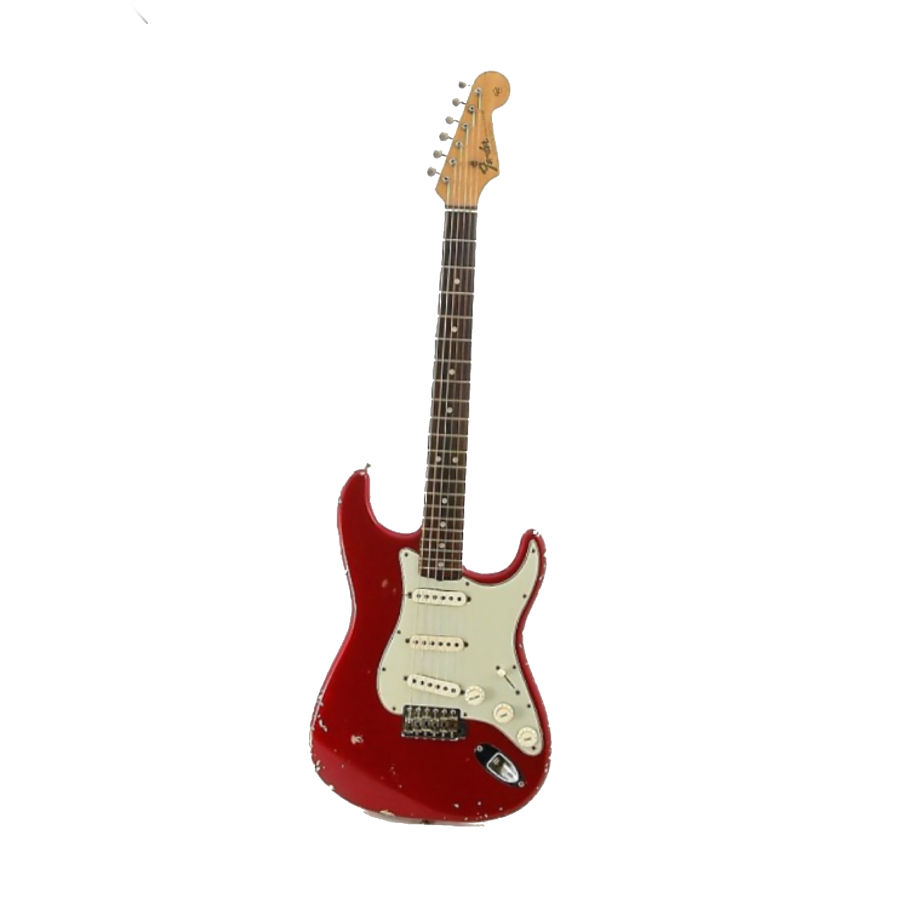 Red Electric Guitar Transparent Png (maroon, silver, black)