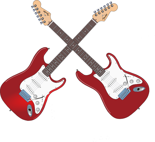 Red Electric Guitar Vector Png Clipart (white, maroon)