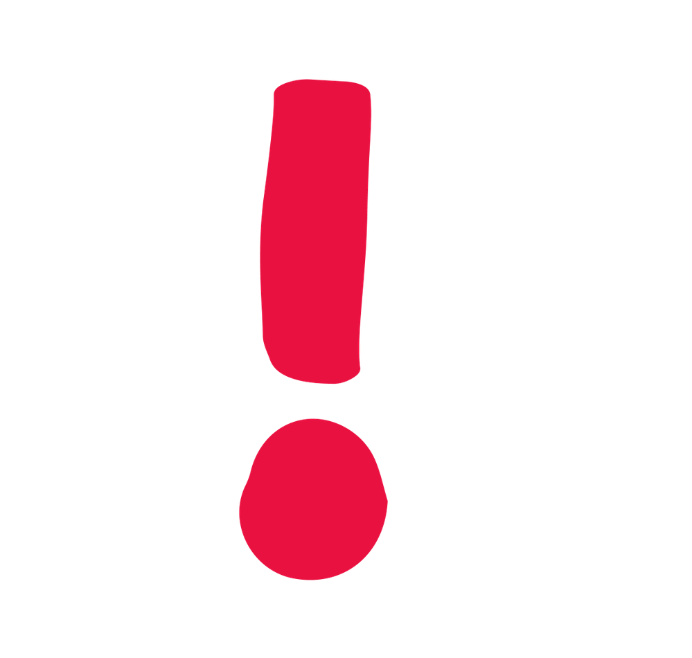 Red Exclamation Mark Png Pic (red, black)