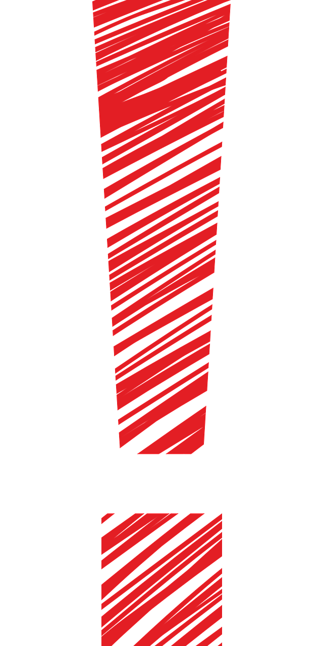 Red Exclamation Mark Png Picture (red, black)