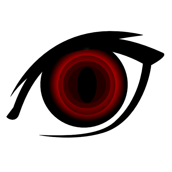 Red Eye Png Cutout (black, white)