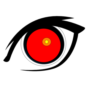 Red Eye Transparent (black, red, white, lavender)