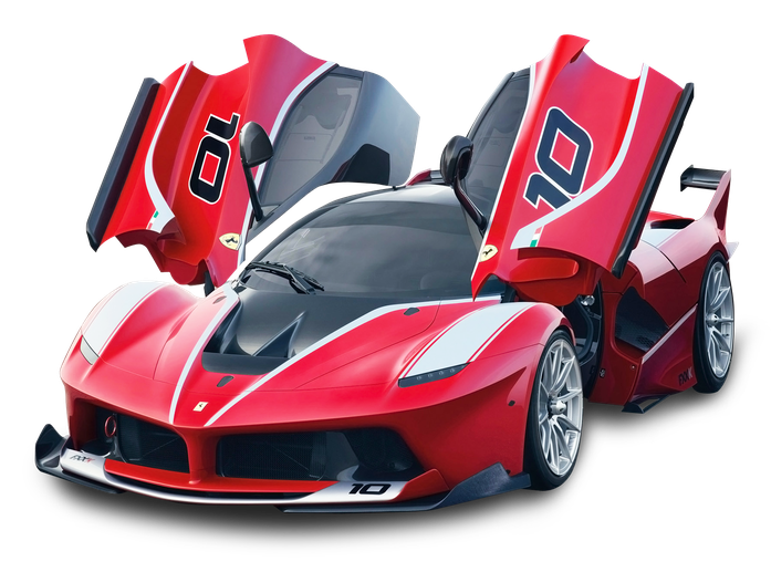 Red Ferrari Front View Png Transparent Image (gray, black)