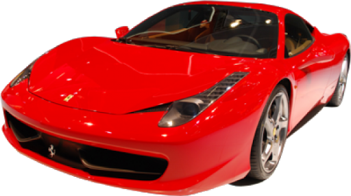 Red Ferrari Front View Transparent Png (red, black)