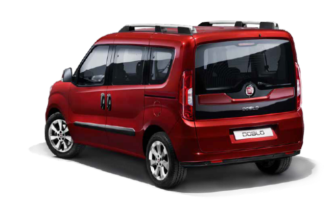 Red Fiat Doblo Transparent Png (black)