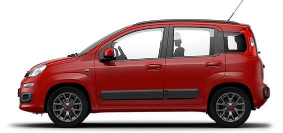 Red Fiat Panda Car Transparent Png (white, maroon, gray, black)