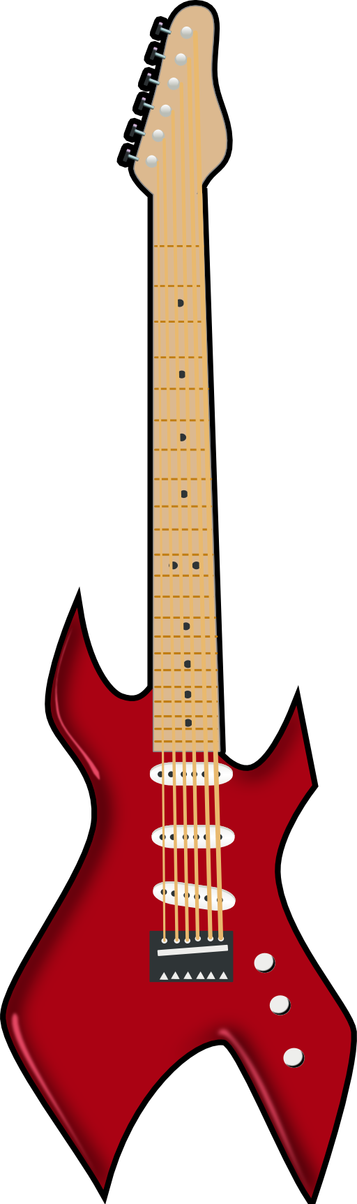 Red Guitar Png Image (white, maroon, lavender, salmon)