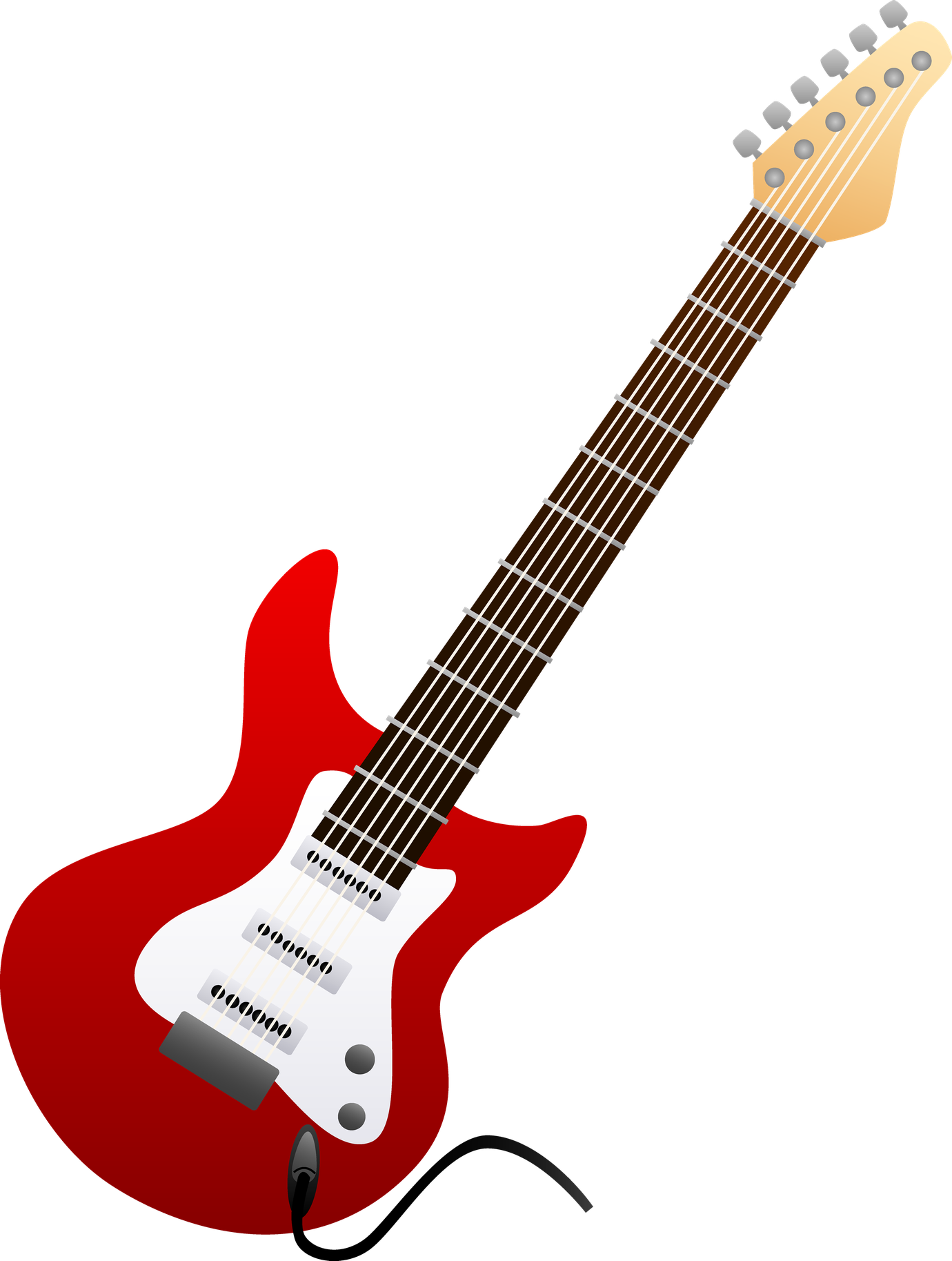 Red Guitar Transparent Png (black, maroon, red)