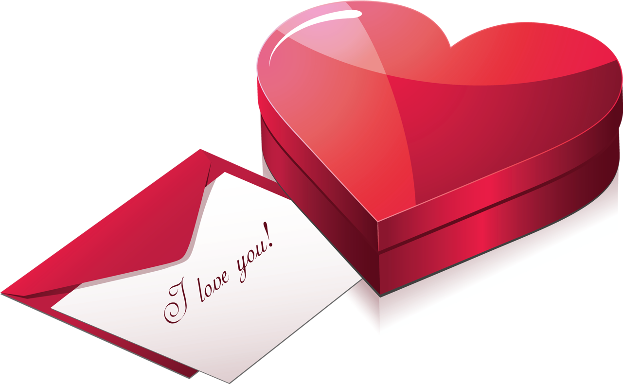 Red Heart Box Png File (beige, black, white)