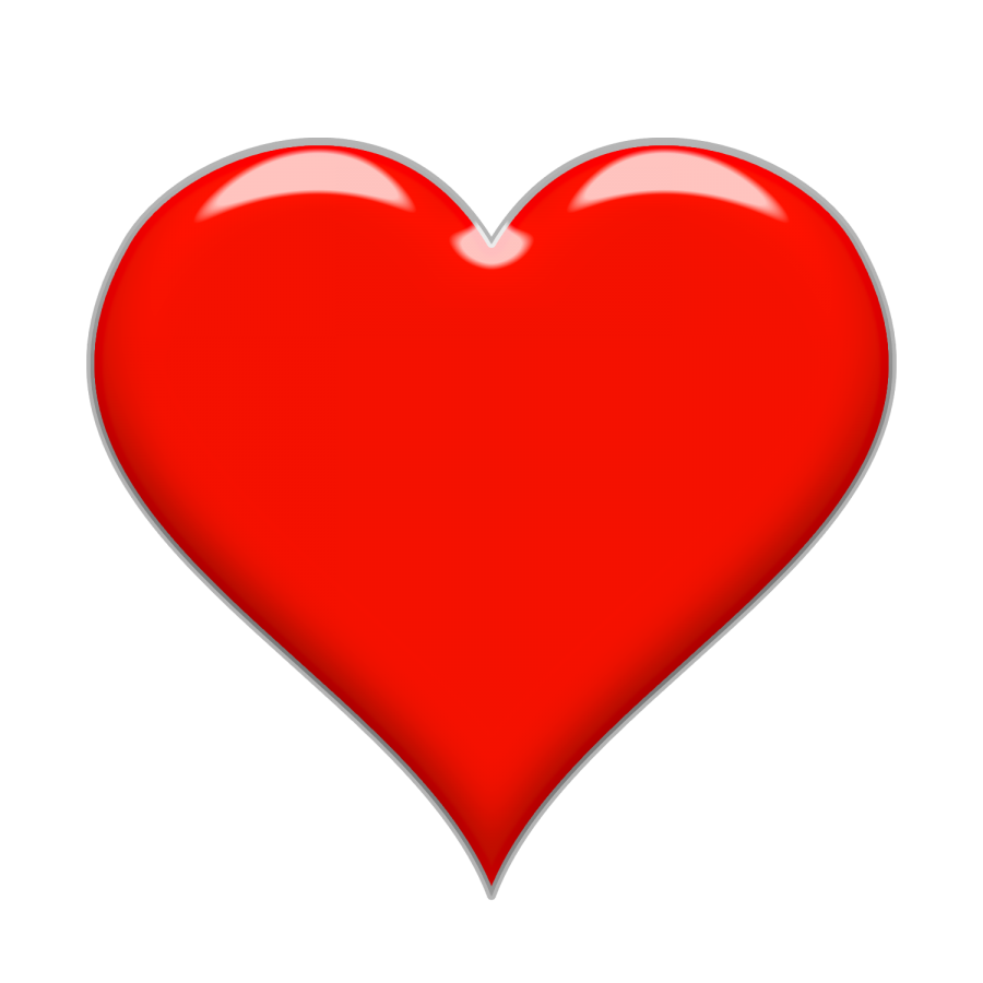 Red Heart Vector Transparent Png (red, black)